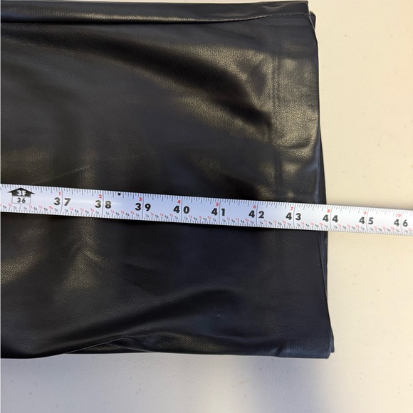 Karl Lagerfeld Black Faux Leather Straight Leg Pants NWT size 12 - Picture 8 of 10